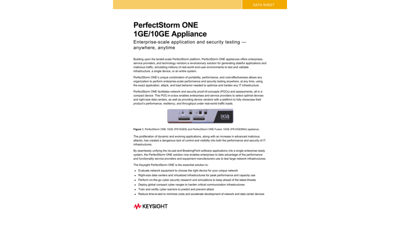 PerfectStorm ONE 1GE/10GE Appliance